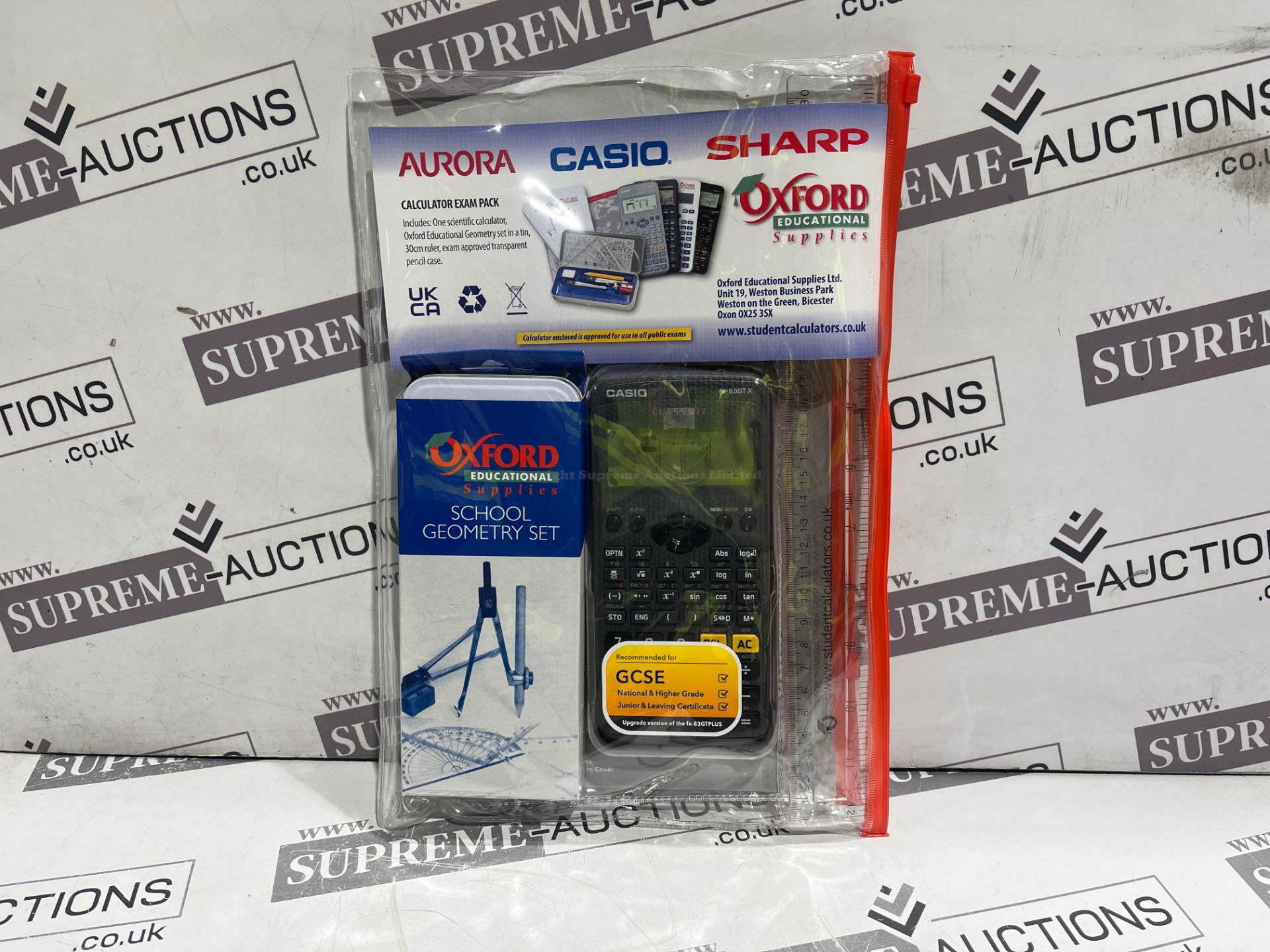 5 X BRAND NEW MATHEMATICS EXAM PACK WITH CASIO CALCULATOR, MATH INSTRUMENTS, RULERS ETC P4