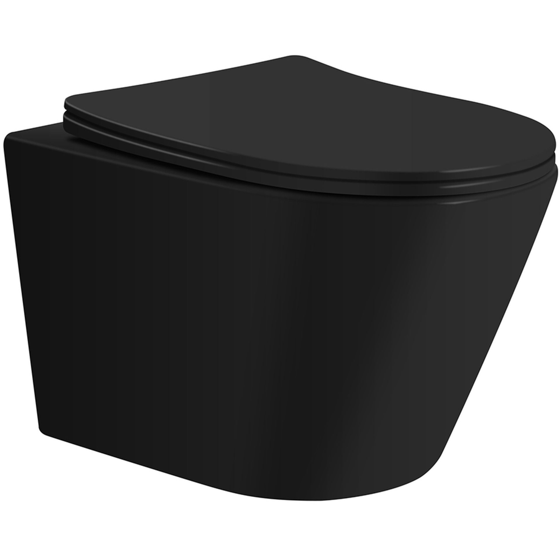 NEW & BOXED KARCENT Circular Rimless Wall Hung Toilet MATT BLACK. This Rimless wall-hung toilet