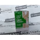 144 X BRAND NEW PACKS OF TESCO FABRIC PLASTER PACKS R5.6