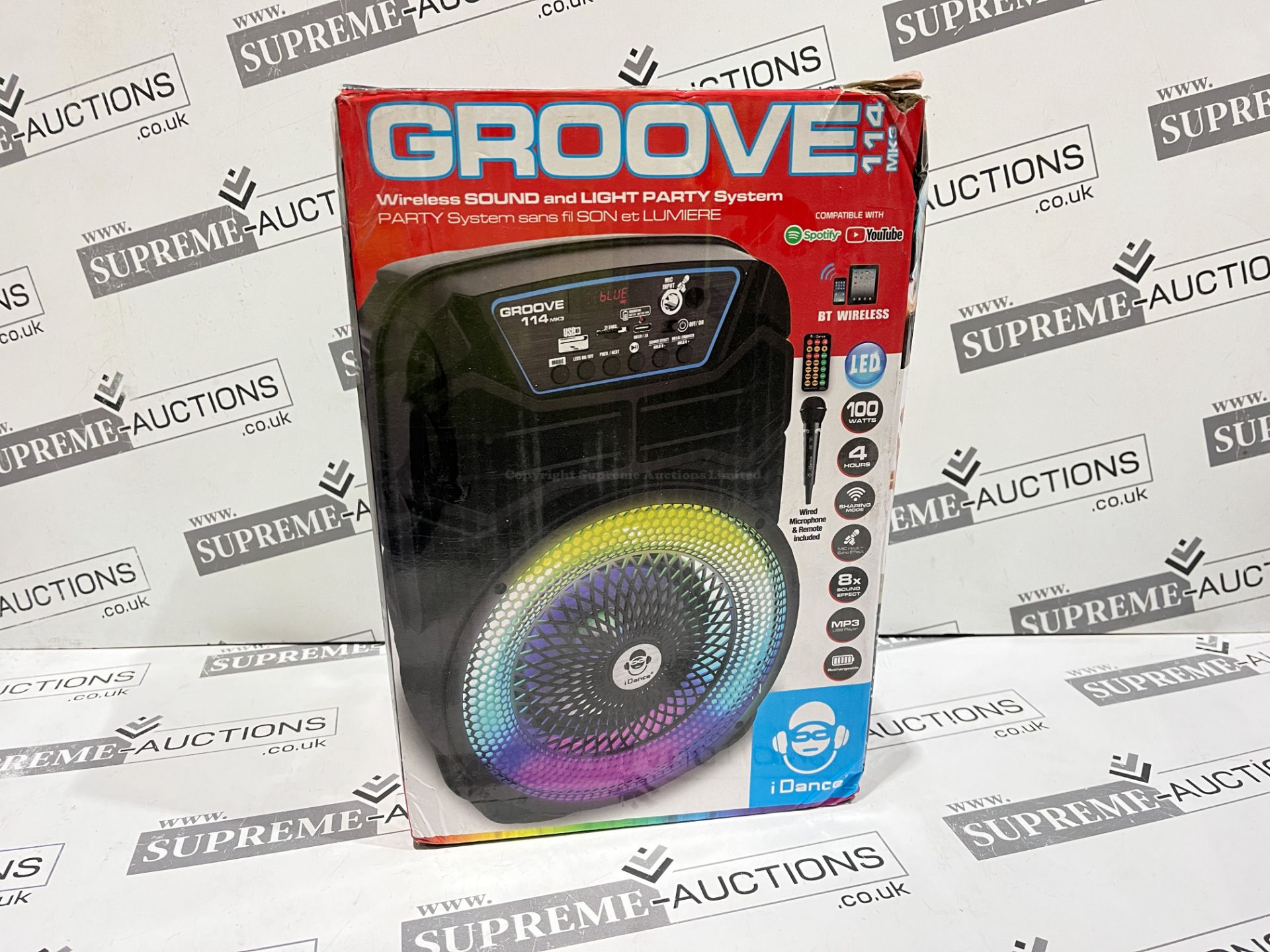 2 X IDANCE GROOVE WIRELESS SOUND AND LIGHT PARTY SYSTEMS R9-4