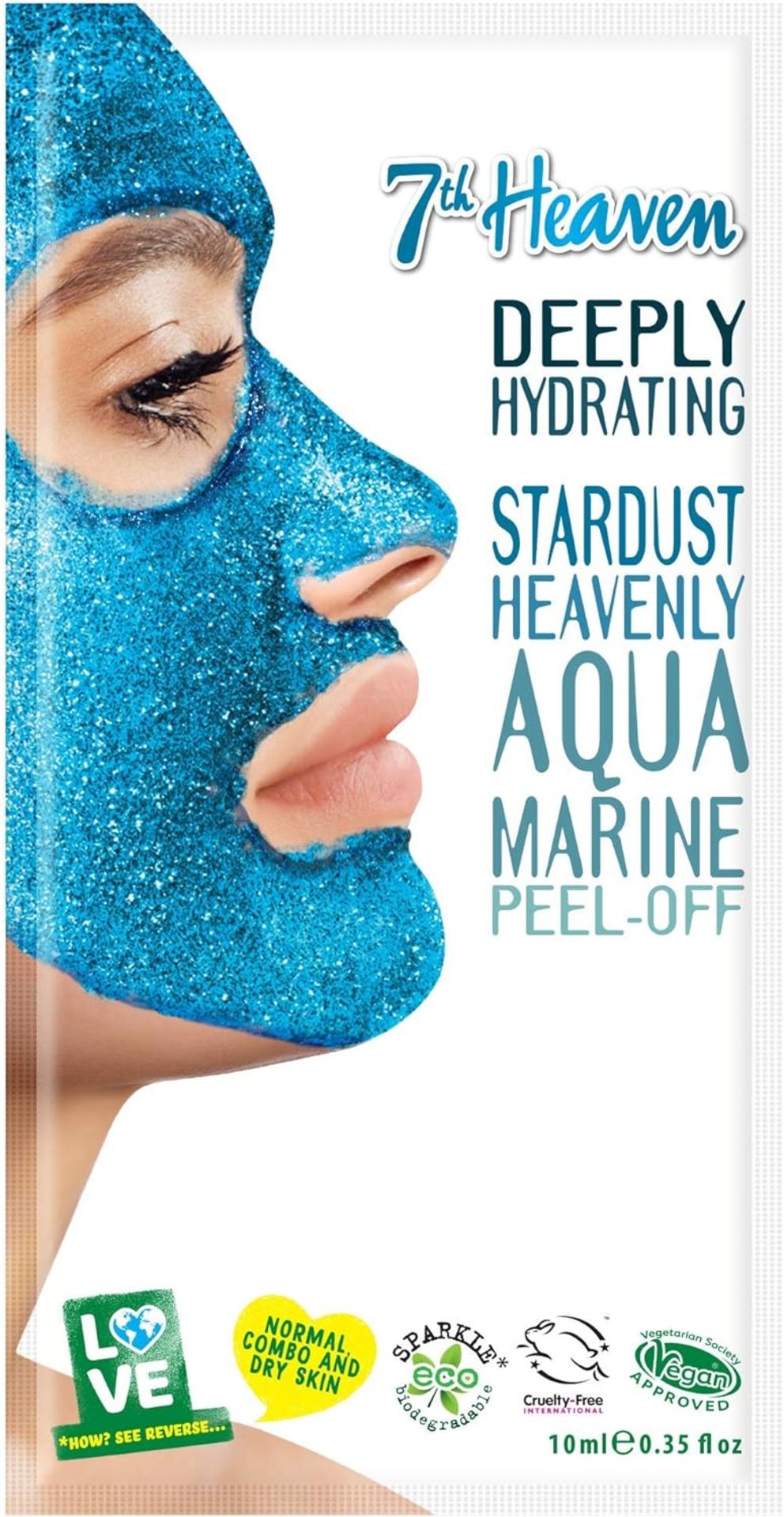 150 X BRAND NEW 7TH HEAVEN INTENSIVE HYDRATION STARDUST HEAVENLY AQUA MARINE PEEL OFF MASKS EBR7