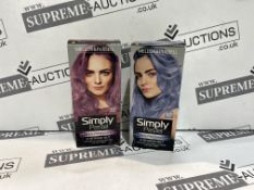 36 X BRAND NEW SIMPLY PASTEL SEMI PERMANENT MELLOR AND RUSSELL HAIR COLOURING IN VARIOUS COLOURS