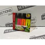 20 X BRAND NEW STABILO SETS OF 4 ASSORTED BOSS ORIGINAL MARKERS R9B