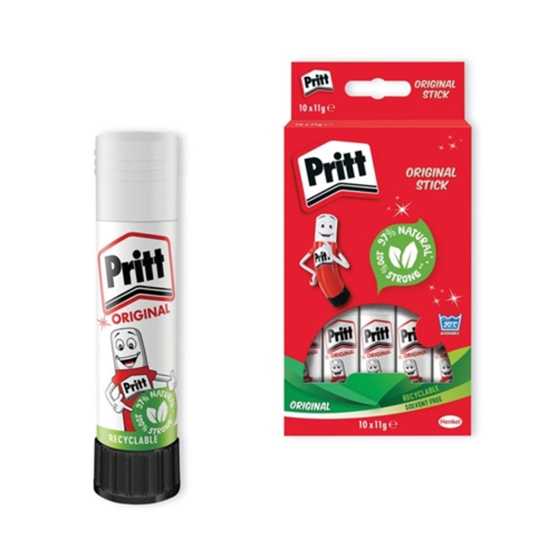 10 X BRAND NEW PACKS OF 10 11G THE ORIGINAL PRITT STICKS R16-11