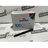 6 X BRAND NEW PACKS OF 100 SLIM BLACK DRYWIPE MARKER PENS R18-8