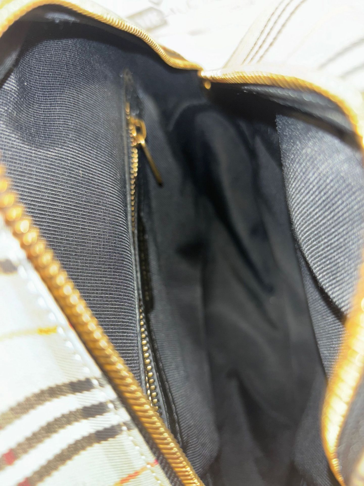 Genuine Burberry Backpack Check Gold-tone Beige in Canvas/Leather. RRP £680.00. - Image 5 of 5