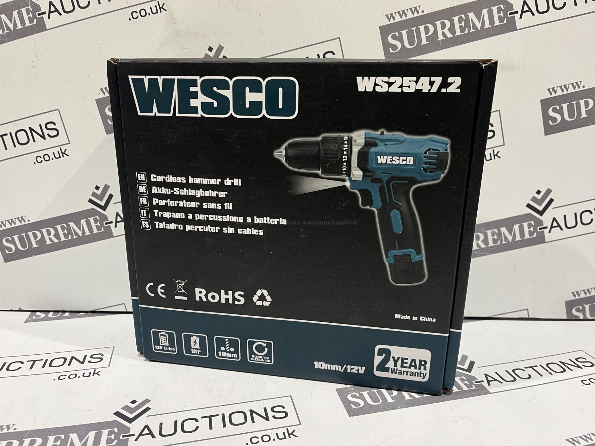 BRAND NEW WESCO 12V CORDLESS HAMMER DRILL R3-2