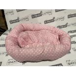 10 X BRAND NEW PINK OVAL LUXURY PET BEDS