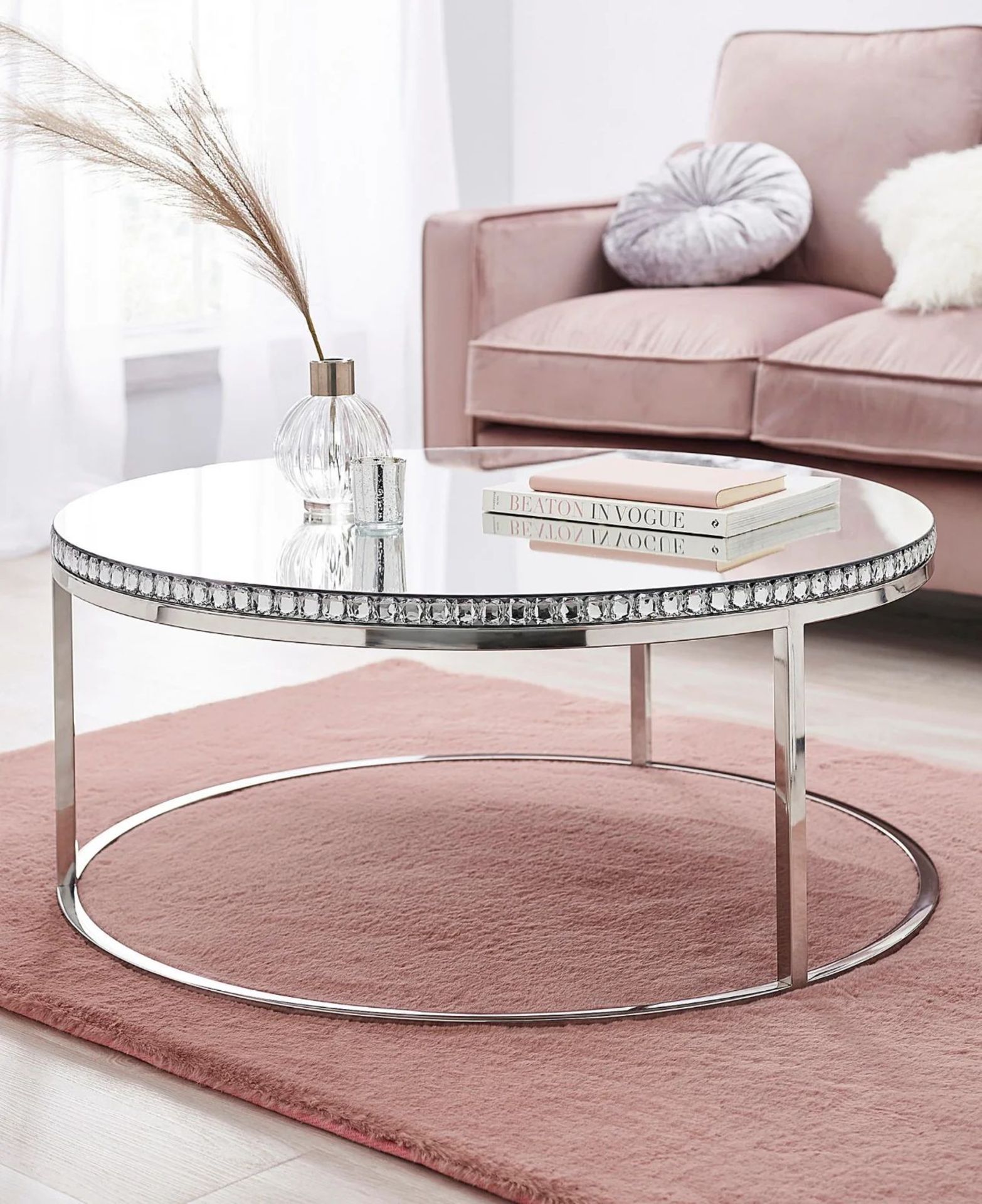 BRAND NEW MARBELLA MIRRORED COFFEE TABLE RRP £559,R15-5 Part of At Home Luxe, this coffee table