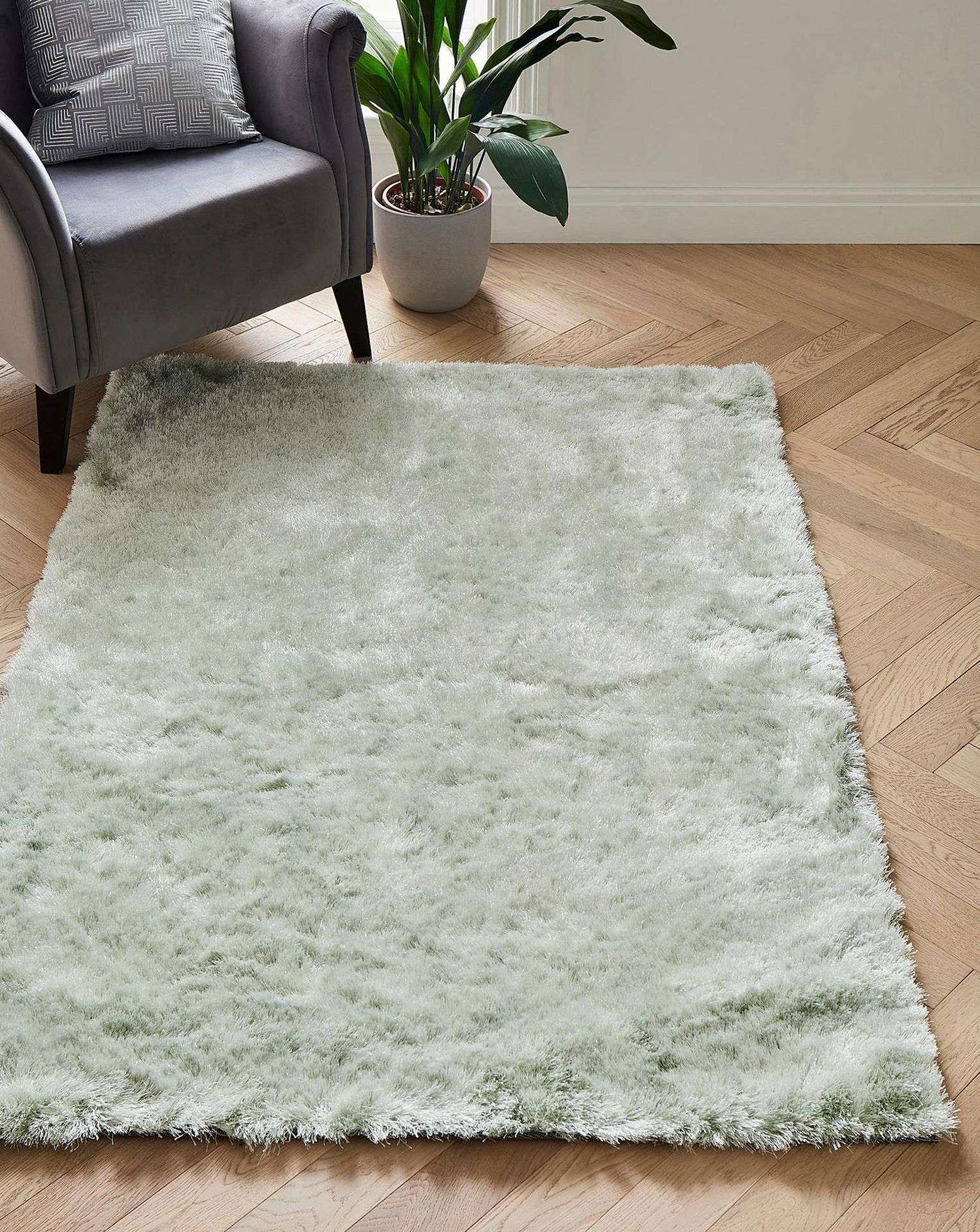 3x BRAND NEW Shimmer Cozy Shaggy Rug 80CM X 150CM. BLUSH. RRP £62 EACH. Add a touch of glamour to
