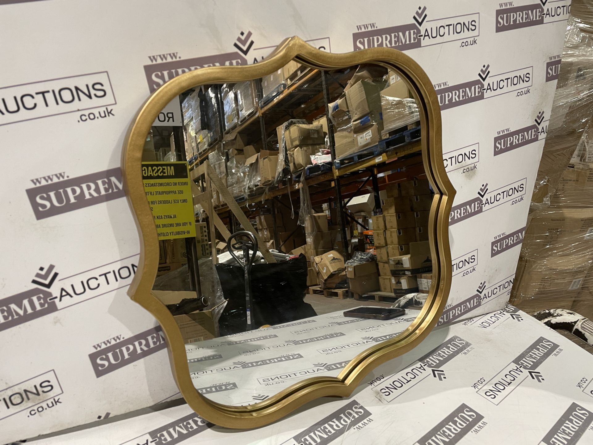 2 X BRAND NEW GOLD ORNATE OUTDOOR MIRRORS R3-2
