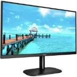 (GRADE A) AOC 24B2XH/EU 24 Inch FHD 75HZ Monitor. RRP £99.99. (R8R). Besides looking modern and