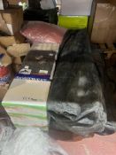 LARGE MIXED LOT INCLUDING CAMPING GOODS, DISPOSABLE GLOVES,M WORKWEAR, CUSHIONS ETC R15-10