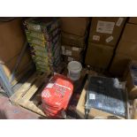 MIXED LOT INCLUDING FRISBEE GAMES, GROUT, WORK TROUSERS ETC R12-11