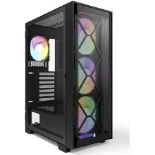 NEW & BOXED MONTECH Montech AIR 1000 Premium Black ATX Mid Tower Case. RRP £151. (PCK5E). With two
