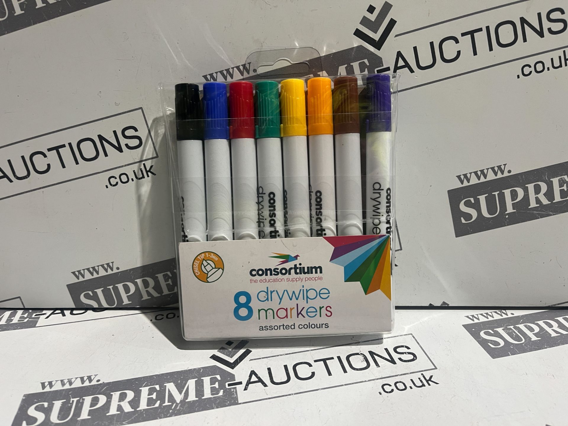 40 X BRAND NEW PACKS OF 8 ASSORTED DRYWIPE MARKER PENS R13-4