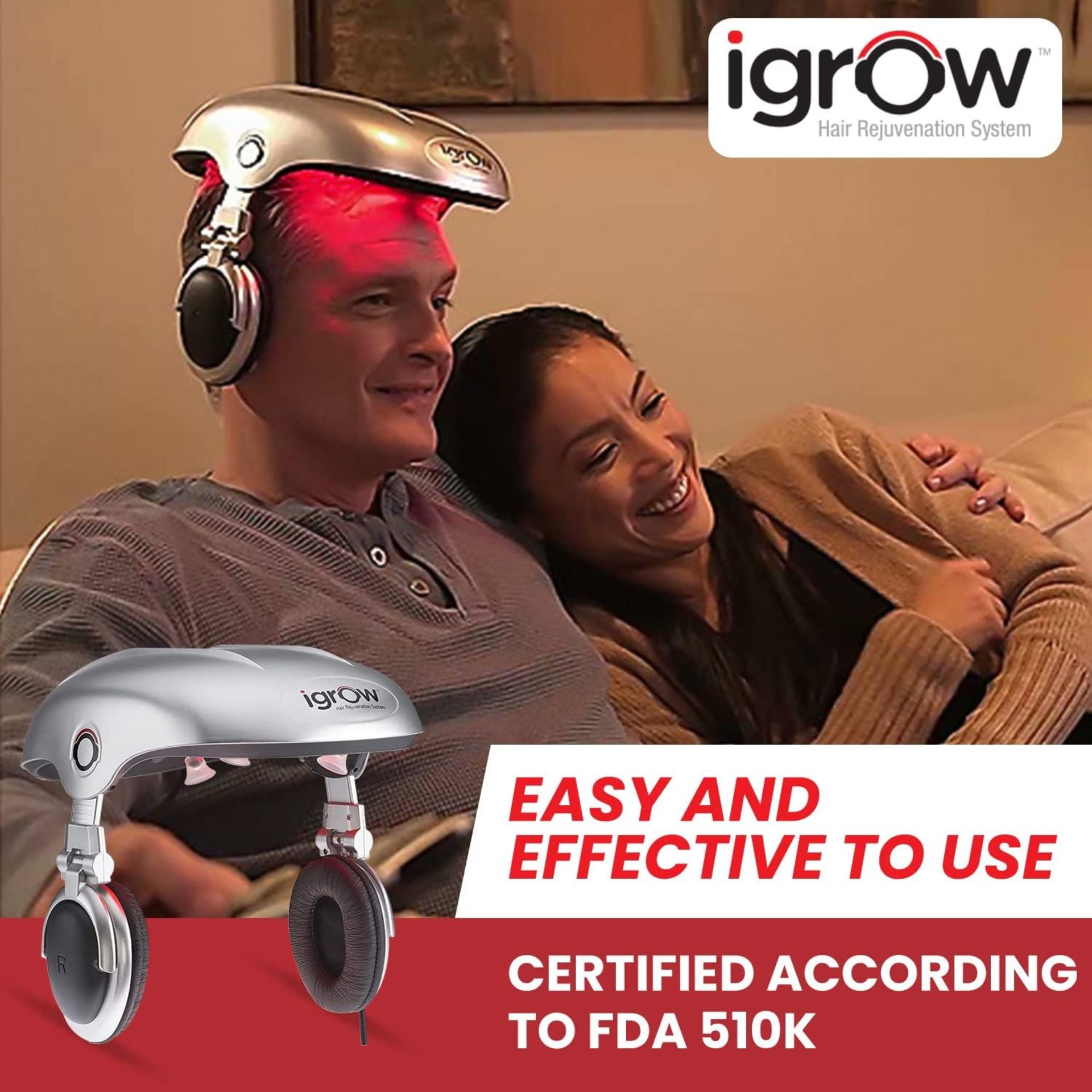 Brand New iGrow Professional Laser Hair Growth System R13-14 - FDA Cleared Laser Cap Hair Growth for - Image 5 of 5