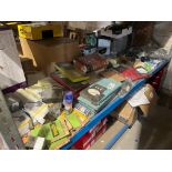 MIXED LOT ON 1 SHELF INCLUDING BEDDING, CRAFT, LIGHTING ETC S1-15