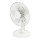 6 X 11CM WHITE OSCILLATING DESK FANS S1-2