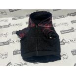 14 X BRAND NEW FRENCHIE BULLDOG PREMIUM CLASIC PLAID DOG HOODIE SIZE LARGE RRP £43 EACH R3-7