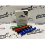 20 X BRAND NEW PACKS OF 12 ASSORTED PREMIUM DRYWIPE MARKER PENS R9-7