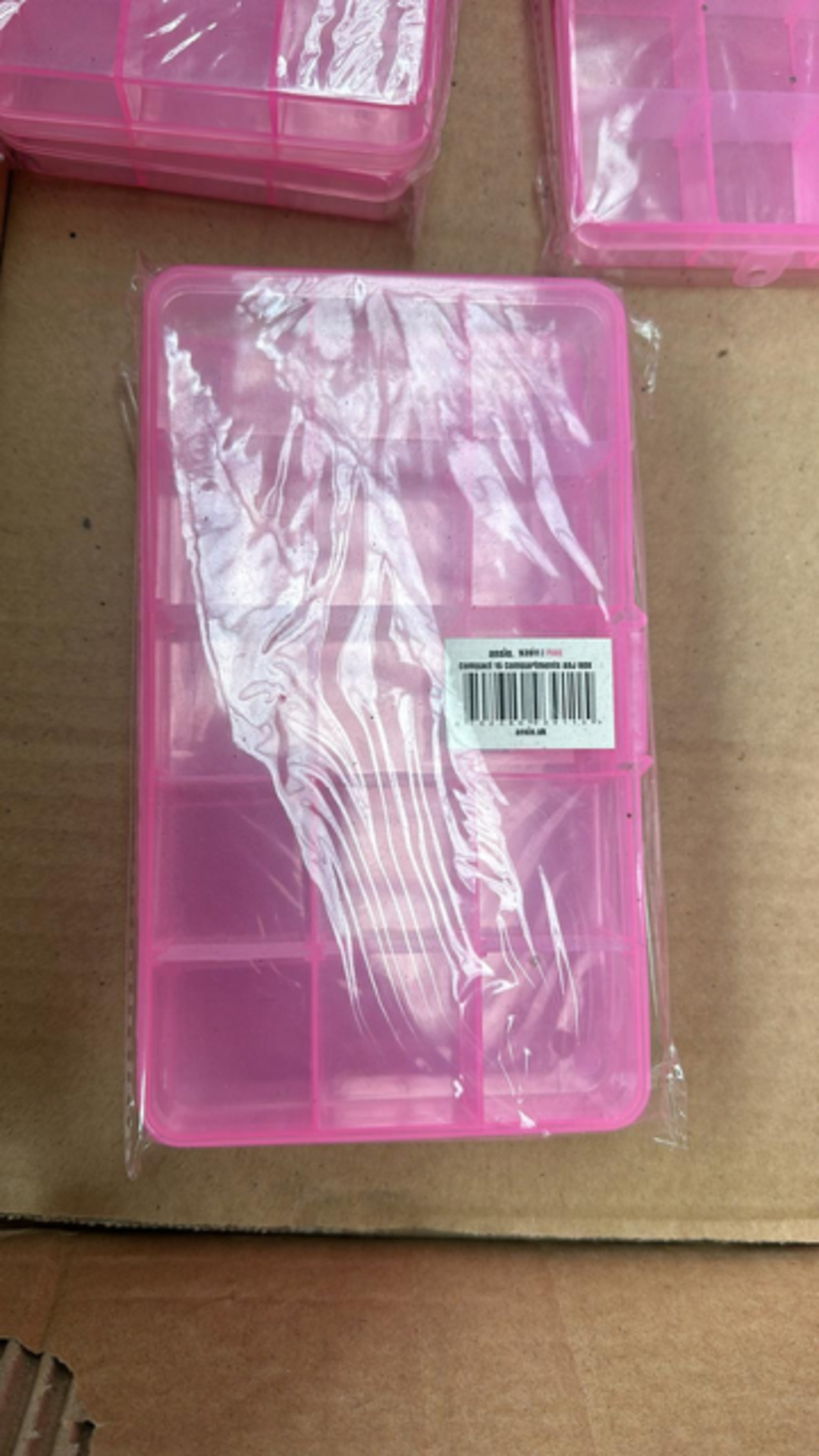250 X BRAND NEW PINK 15 COMPARTMENT ORGANISERS STR