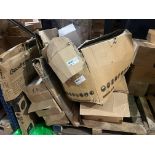 MIXED LOT INCLUDING HARD HATS, ADHESIVE PANELS, FELLOWS RECYCLING BINS ETC R18-9