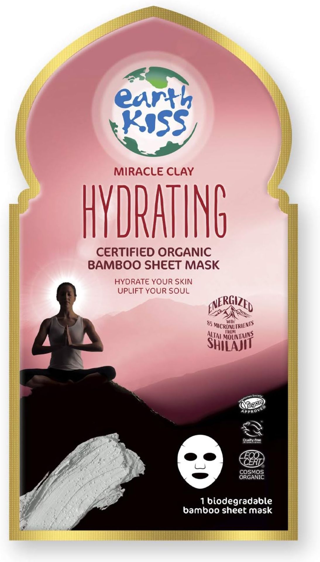 48 x BRAND NEW Earth Kiss Inspirations Hydrating Organic Bamboo Sheet Mask - PW