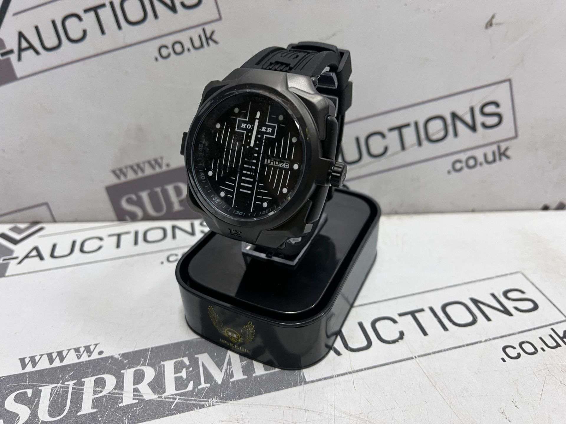 BRAND NEW HOLLER IMPACT BLACK AND HIGHLIGHTS GENTS FASHION WATCH RRP £229 OFC