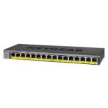 BRAND NEW FACTORY SEALED NETGEAR 16-Port Gigabit Ethernet PoE+ Unmanaged Network Switch. RRP £229.
