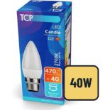 TRADE PALLET TO CONTAIN 1984x BRAND NEW TCP LED 470 Lumen Non-Dimmable 5.1w Coated E14 Candle