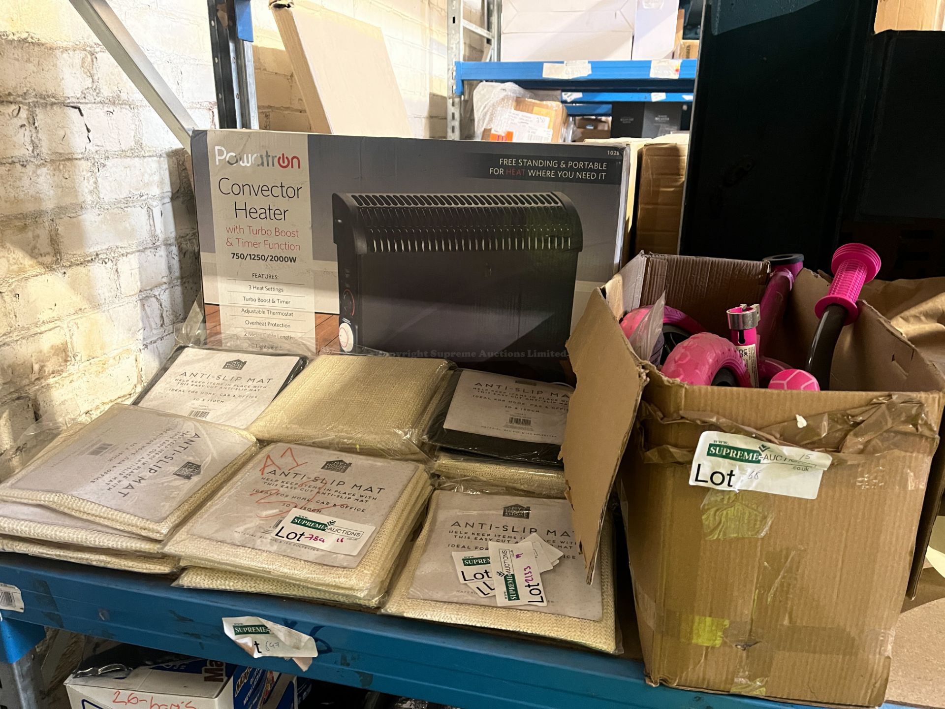 MIXED LOT INCLUDING CONVECTOR HEATER, SCOOTER, ANTI SLIP MATS ETC S1-10