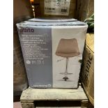 BRAND NEW BEIGE VELVET GAS LIFT BARSTOOL R11-14