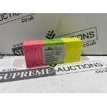 40 X BRAND NEW PACKS OF 12 PADS OF ASSORTED COLOURED STICKY NOTES R9-7