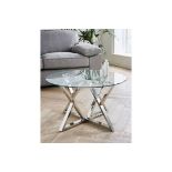 Brand New Estelle Coffee Table Chrome/Glass, Luxury Modern Look Coffee Table for that Centre piece