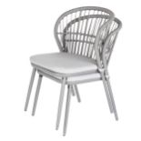 BRAND NEW SET OF 2 APLINA ROPE BISTRO CHAIRS RRP £199 PER SET R9B