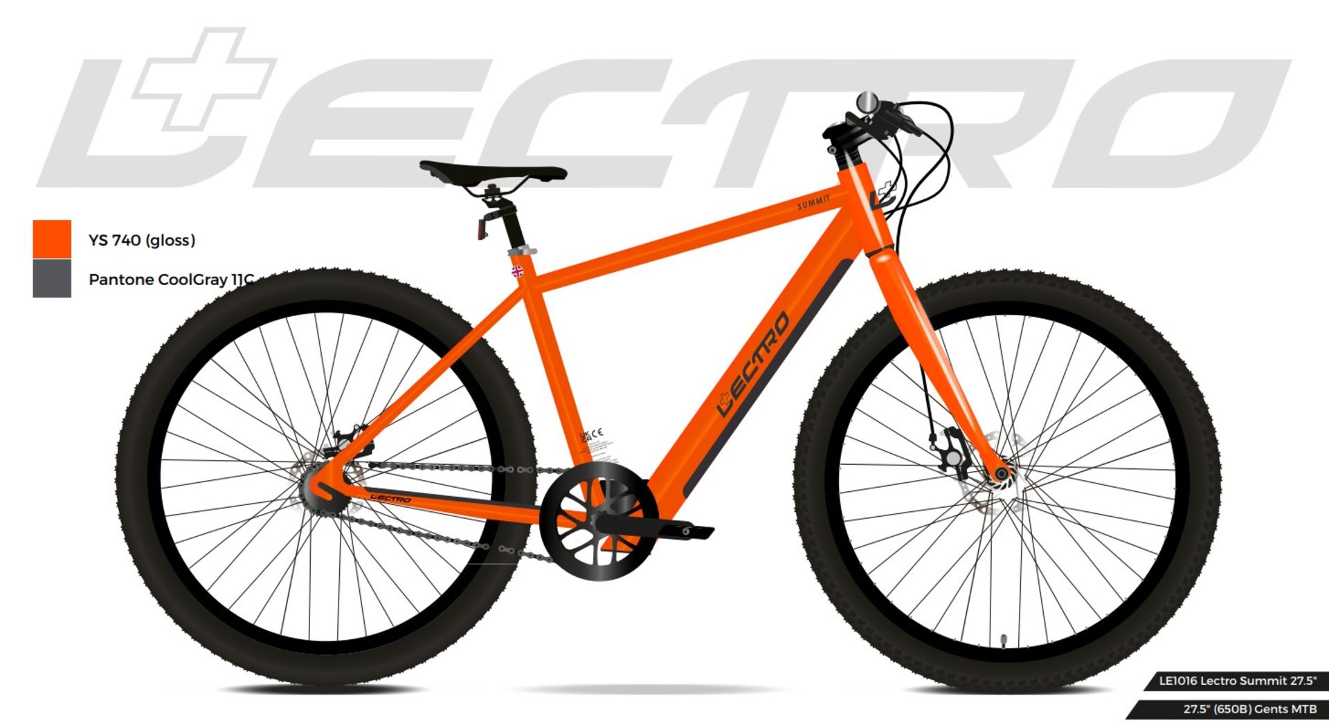 New Boxed Lectro Summit Gents 36V 27.5" Wheel Aluminium Electric Bike RRP £999.99. (ORANGE)