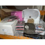 15 PIECE MIXED LOT INCLUDING SINK, LIGHTING, RUG ETC R17-9