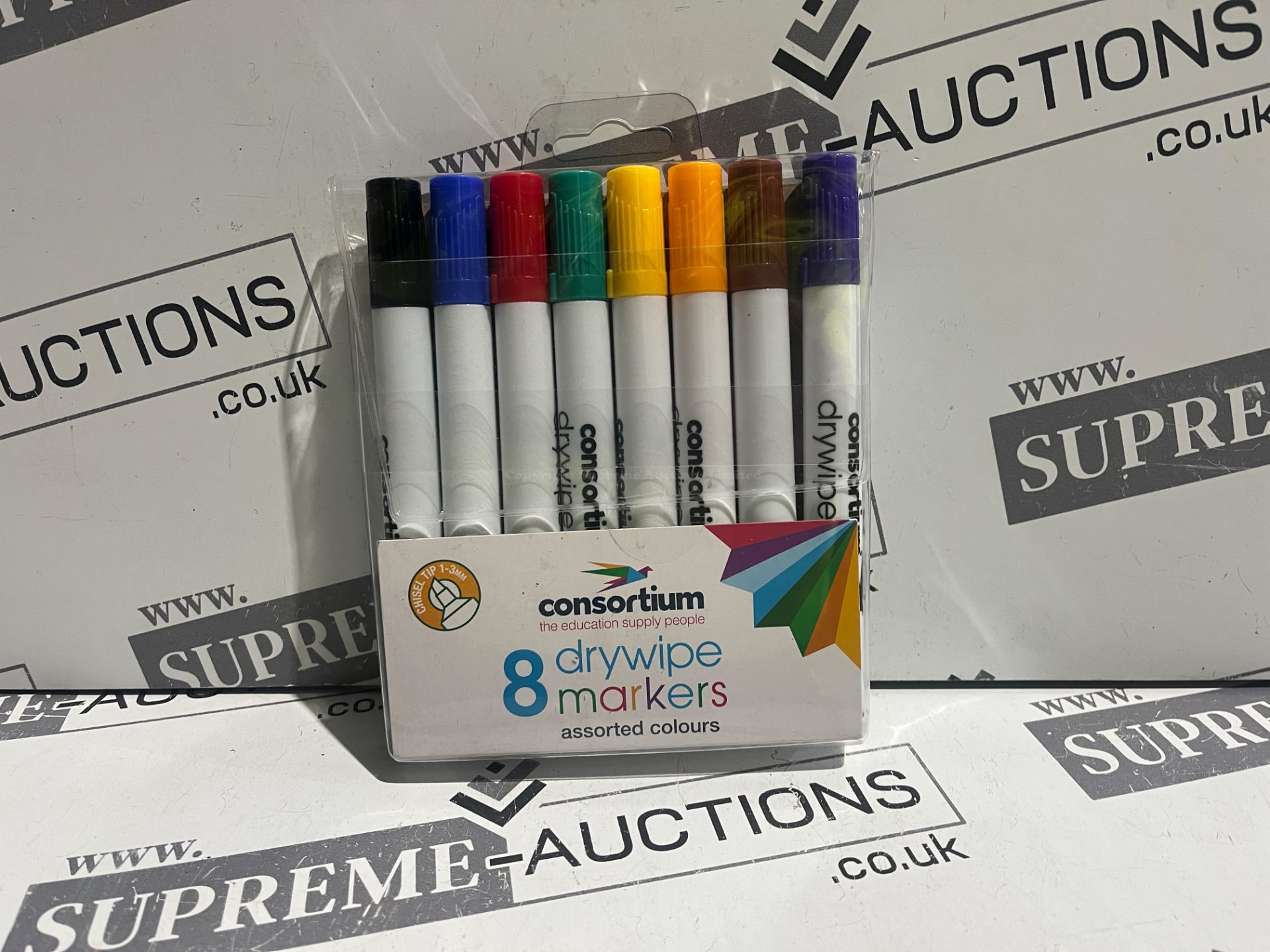40 X BRAND NEW PACKS OF 8 ASSORTED DRYWIPE MARKER PENS R13-4
