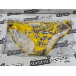 11 X BRAND NEW YELLOW FLORAL BIKINI BOTTOMS SIZE 24 LPT