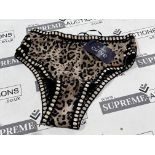 12 X BRAND NEW FIGLEAVES ANIMAL PRINT BIKINI BOTTOMS SIZE 12 LPT