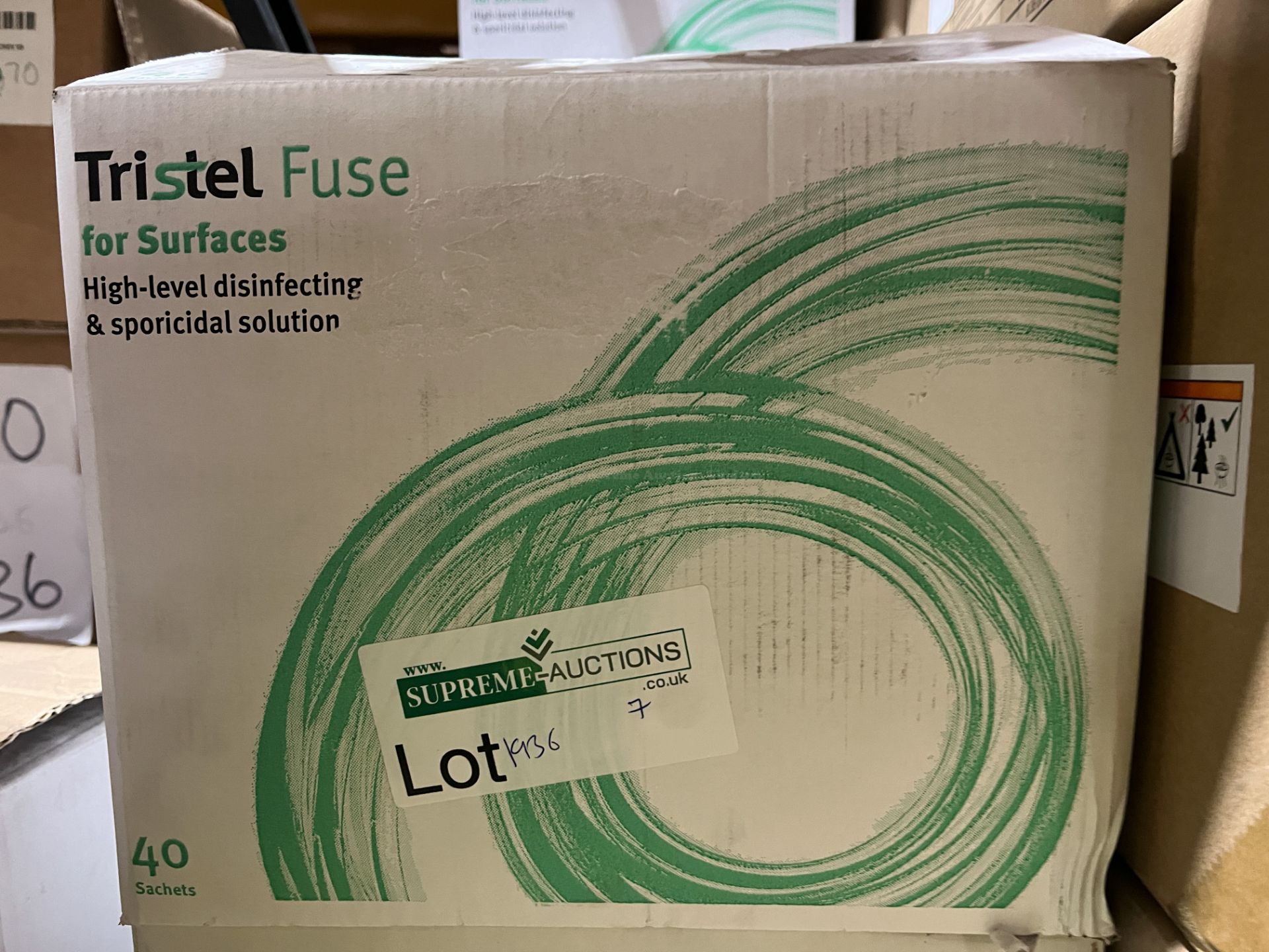 10 X BRAND NEW PACKS OF 40 TRISTEL FUSE HIGH LEVEL DISINFECTANT AND SPORICIDE SOLUTION R9-9