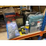15 PIECE MIXED LOT INCLUDING CURTAINS, EXPANDING HYDRO PACKS, STANLEY TAPE MEASURES ETC R9B-11