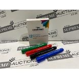 20 X BRAND NEW PACKS OF 12 ASSORTED PREMIUM DRYWIPE MARKER PENS R9-7