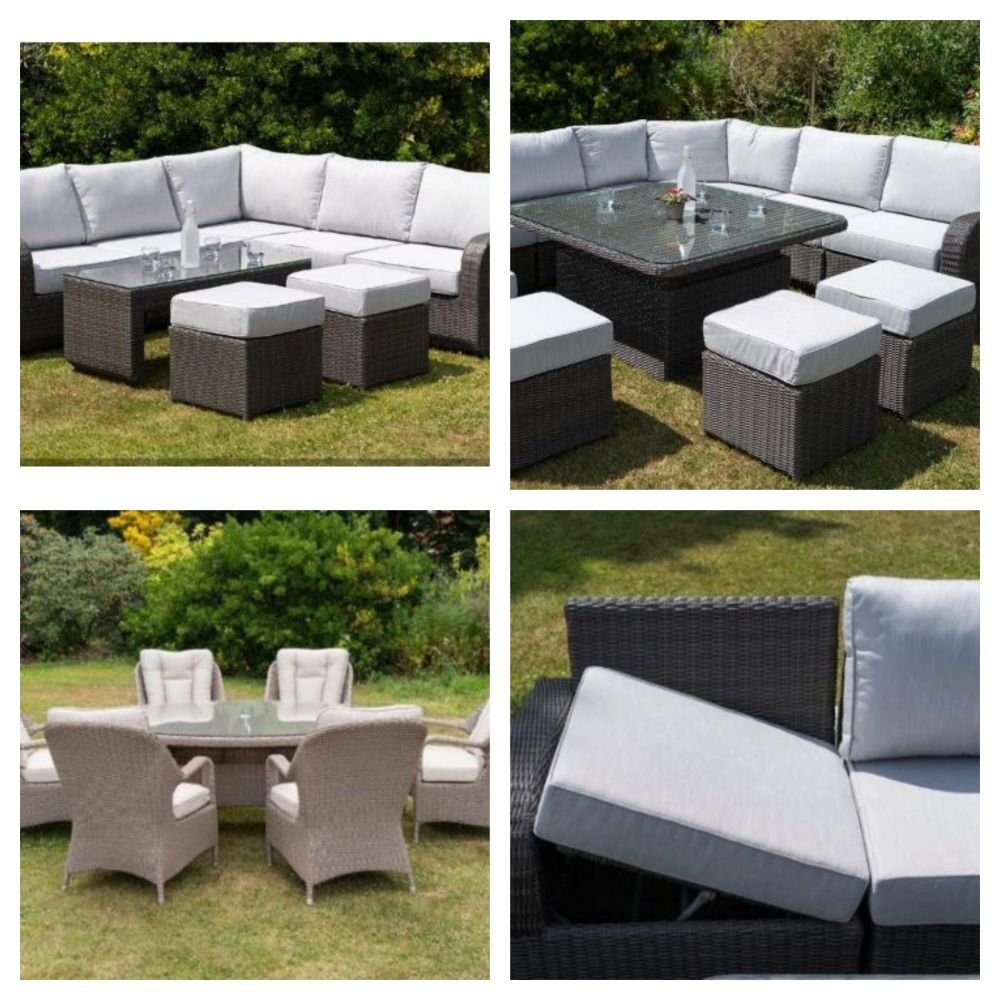 BRAND NEW LUXURY PREMIUM RATTAN FURNITURE INCLUDING 10 SEAT CORNER SETS, ROUND DINING TABLE SETS AND MUCH MORE. DELIVERY AVAILABLE