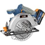 2x NEW & BOXED BLUE RIDGE 165MM Cordless Circular Saw 18V with 4.0Ah Battery. RRP £99.99 EACH.