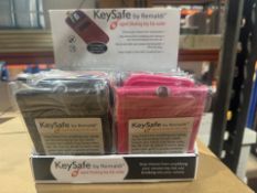 36 X BRAND NEW KEY SAFE BY REMALDI SIGNAL BLOCKING KEY FOB WALLETS IN VARIOUS COLOURS IN DISPLAY