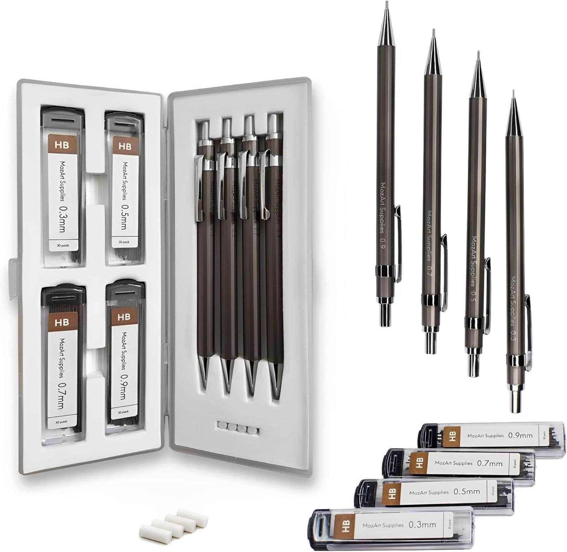 10 X BRAND NEW MOZART MECHANICAL PENCIL SETS WITH CASE RRP £21 EACH 17.8
