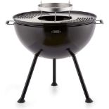 New & Boxed Tower Sphere Fire Pit and BBQ Grill, Black. (VQ577). DUAL USE â€“ This multi-