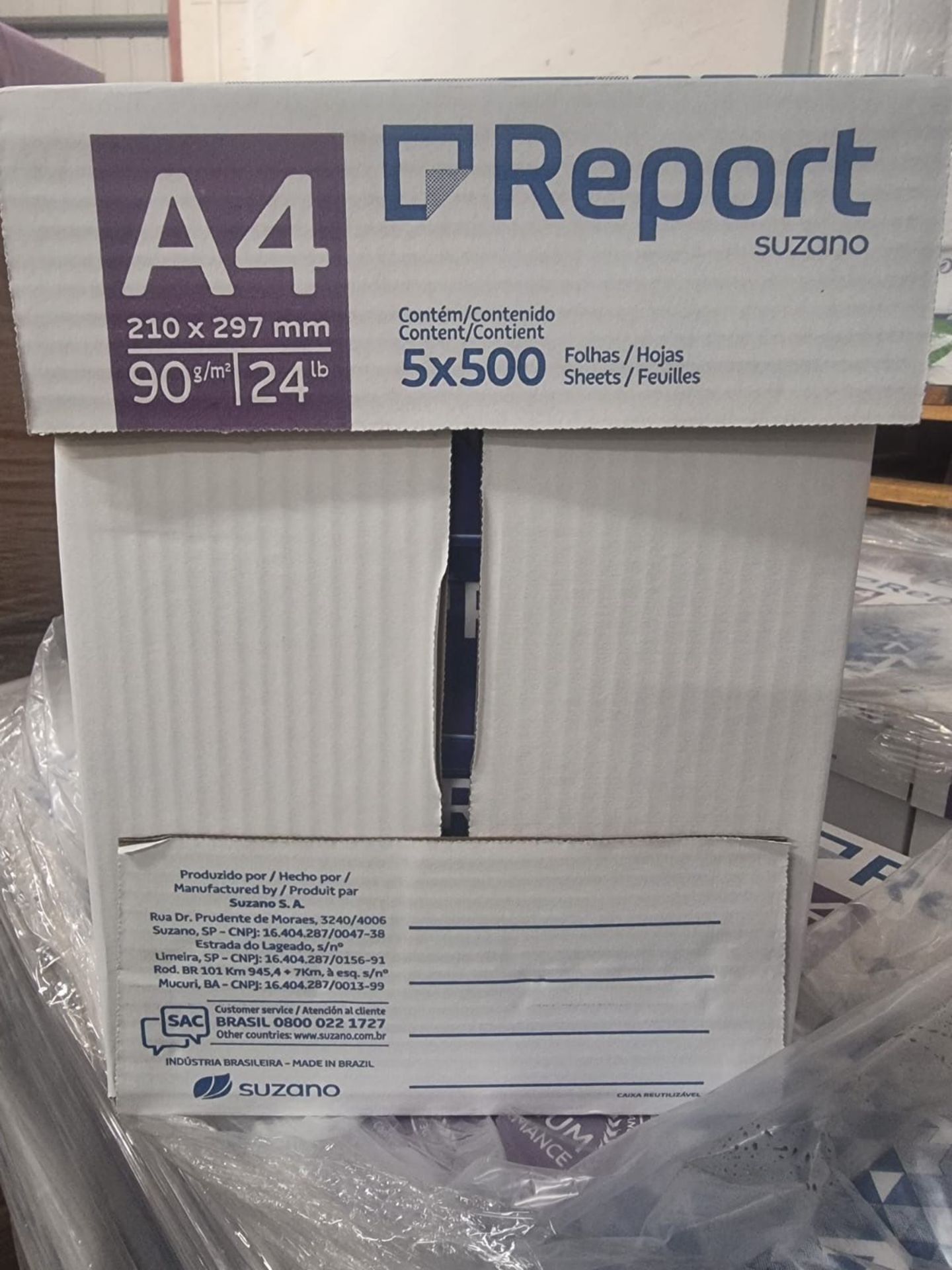 Pallet To Contain 100 x New Reams of 500 Report Premium A4 90gsm White Paper. No jamming, no - Image 2 of 4